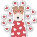 Search for brown and white dog stickers Red