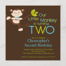 Search for monkey 2nd birthday invitations Second