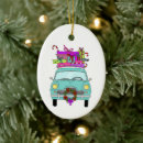 Search for blue car christmas tree decorations Hand drawn