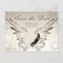 Search for winged hearts invitations Vintage