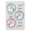 Search for snowmen magnets Snowflakes