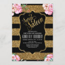 Search for glitter sweet 16 invitations Black