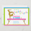 Search for gymnastics party invitations Glitter