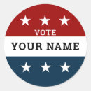 Search for blue and red stickers Vote