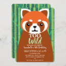 Search for red panda birthday invitations Cute