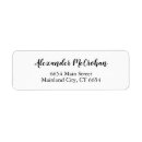Search for classic black and white return address labels Basic