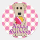 Search for labrador birthday stickers Yellow lab