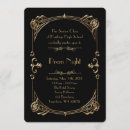 Search for black gold prom invitations Style