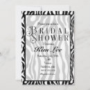 Search for zebra bridal shower invitations Animal