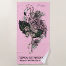 Search for pink flamingo beach towels Flowers