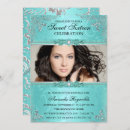 Search for teal and silver sweet 16 invitations Floral