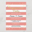 Search for coral engagement party invitations Gold