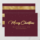 Search for red christmas cards Gold foil
