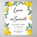 Search for love is sweet sign posters Take a treat