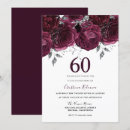 Search for maroon 60th birthday invitations Elegant