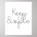 Search for keep it simple posters Black
