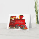 Search for red train christmas cards Xmas