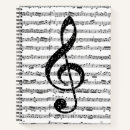 Search for music treble clef notebooks White