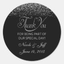 Search for black glitter wedding stickers White