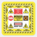 Search for toxic warning stickers Radioactive