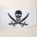 Search for pirate beach towels Jolly roger