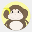 Search for funny banana cartoon stickers Monkey