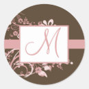 Search for pink and brown wedding stickers Seals