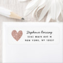 Search for gold heart return address labels Simple