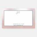 Search for rose gold post it notes Initials