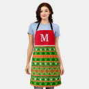 Search for white christmas tree aprons Red