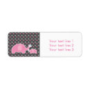 Search for pink elephant baby shower return address labels Modern