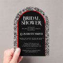 Search for fancy numbers bridal shower invitations Black