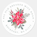 Search for poinsettia return address labels Elegant