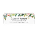 Search for pink and peach return address labels Botanical