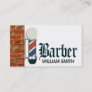 Search for barber pole business cards Red