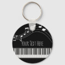 Search for piano music key rings White