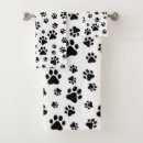 Search for dogs bath towels Black and white