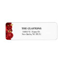 Search for red and gold return address labels Minimalist