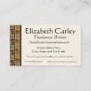 Search for bookstore business cards Writer