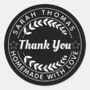 Search for homemade with love stickers Thank you