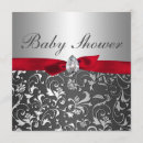 Search for black red silver invitations Chic