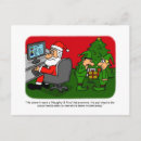 Search for funny christmas humor cartoon postcards Santa