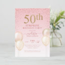 Search for girly 50th birthday invitations Glitter