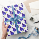 Search for high school wrapping paper Blue