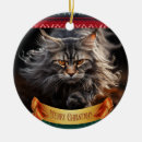 Search for tabby maine coon cat christmas tree decorations Feline