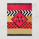 Search for zigzag pattern postcards Gold