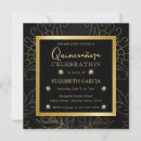 Search for black gold quinceanera invitations Diamonds