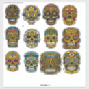 Search for mexican sugar skull stickers Flowers