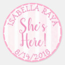 Search for new baby girl announcement stickers Pink