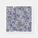 Search for blue paisley napkins White